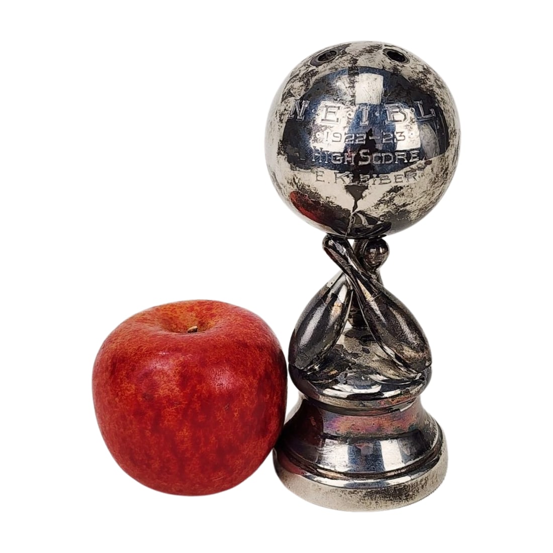 1923 Silver Plate Bowling Trophy - 2