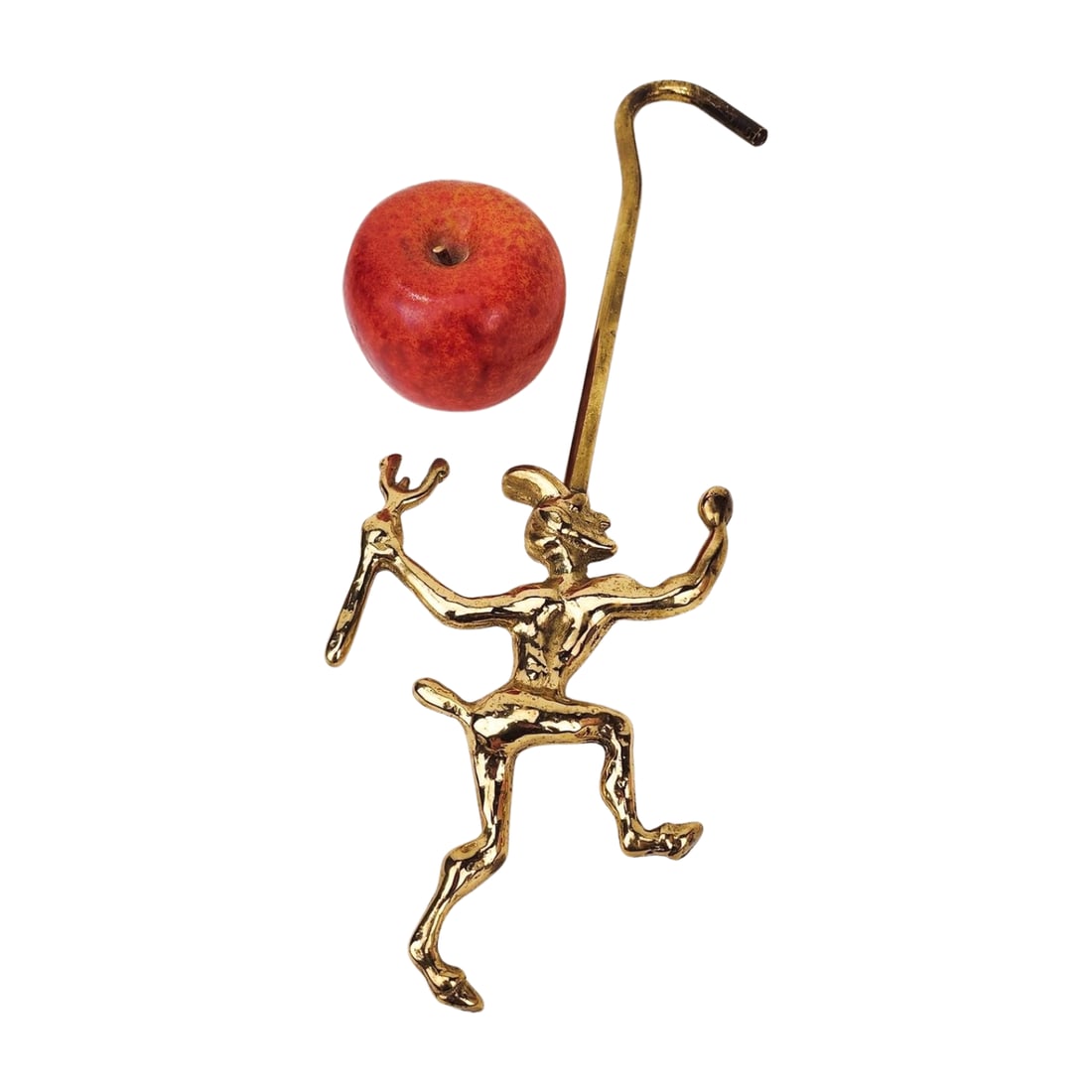 Vintage Brass Devil Chimney Flue Pull - 3