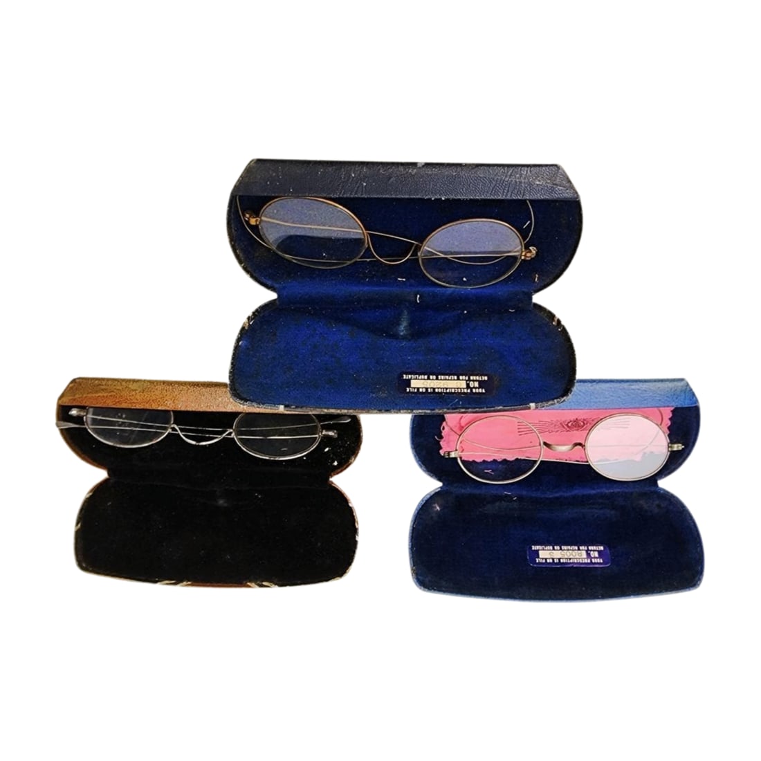 Lot of 3 Bisounours Antique Eyeglasses w/ Cases (1 of 5)
