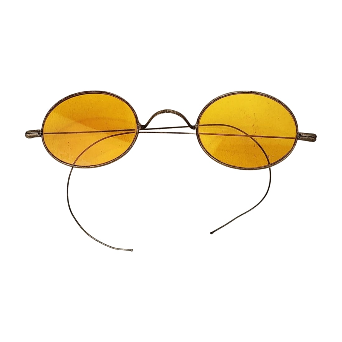 Antique Civil War Wrap Around Wire Sharpshooter Eye Glasses: Antique Civil War era wrap around wire sharpshooter eye glasses. Measures 4 3/4" across.