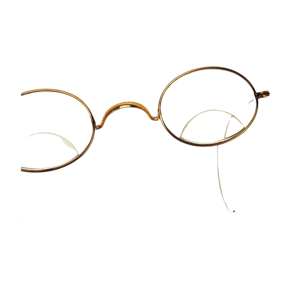Gold Wire Frame Wrap Around Eyeglasses Signed - 2