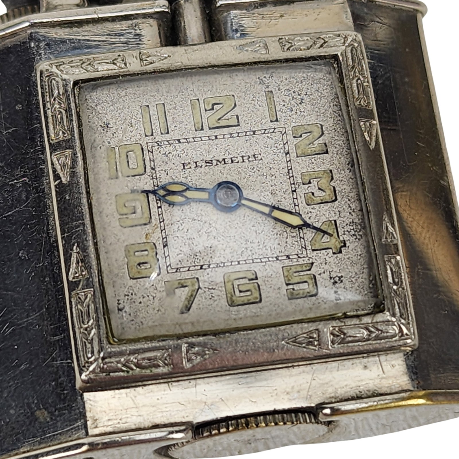 Art Deco Triangle Watch & Cigarette Lighter - 4