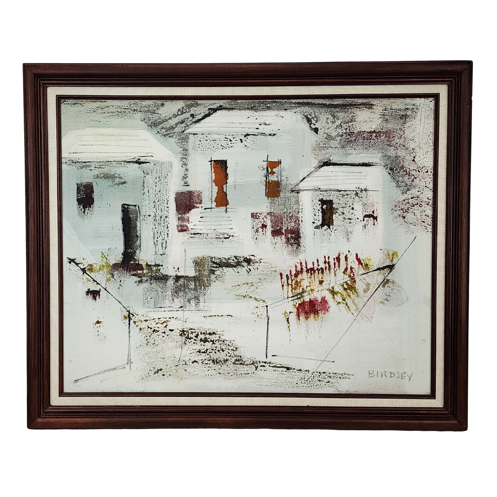 Alfred Birdsey (1912-1996) Abstract Bermudian Mid Century Modern Painting (1 of 6)