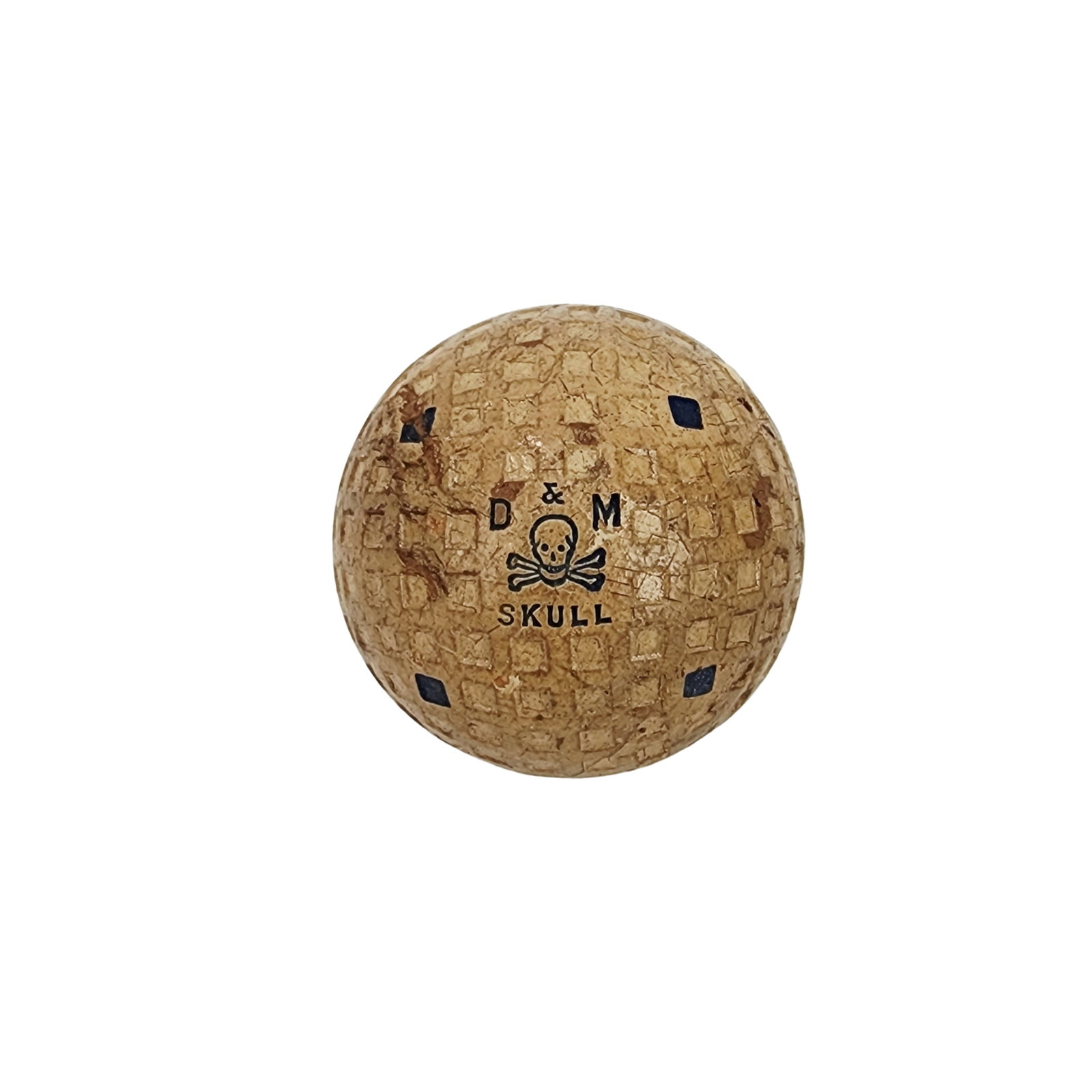 Antique Draper & Maynard, Skull & Crossbones Mesh Golf Ball (1 of 4)