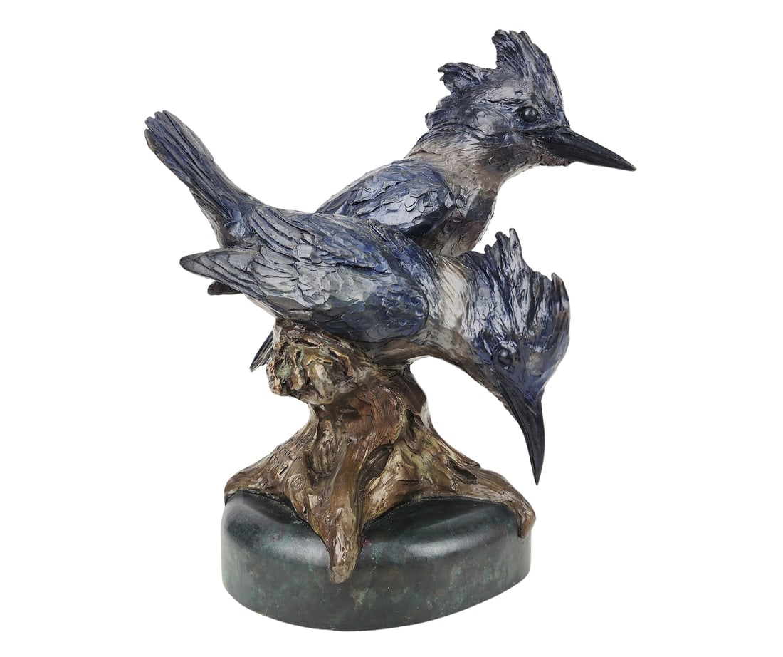 William H. Turner Kingfisher Bird Bronze Sculpture 8/150 (1 of 7)