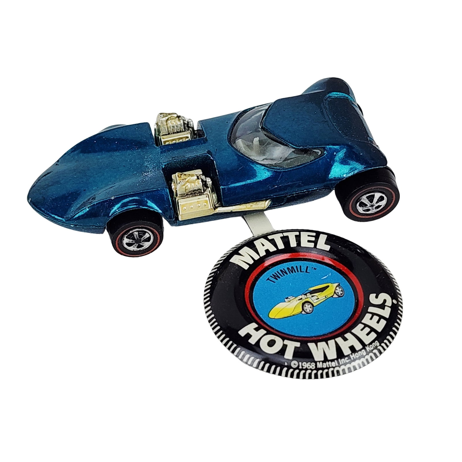 Vintage Hot Wheels Redline 1969 Twin Mill Toy Car with Button (1 of 4)