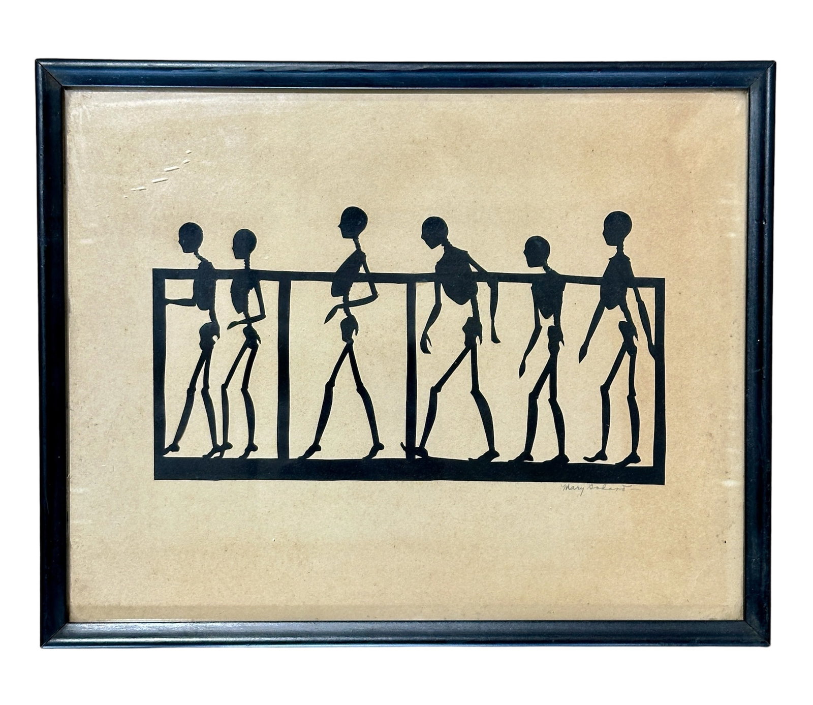 1936 Skeleton Cut Silhouette Portrait Pair (1 of 7)