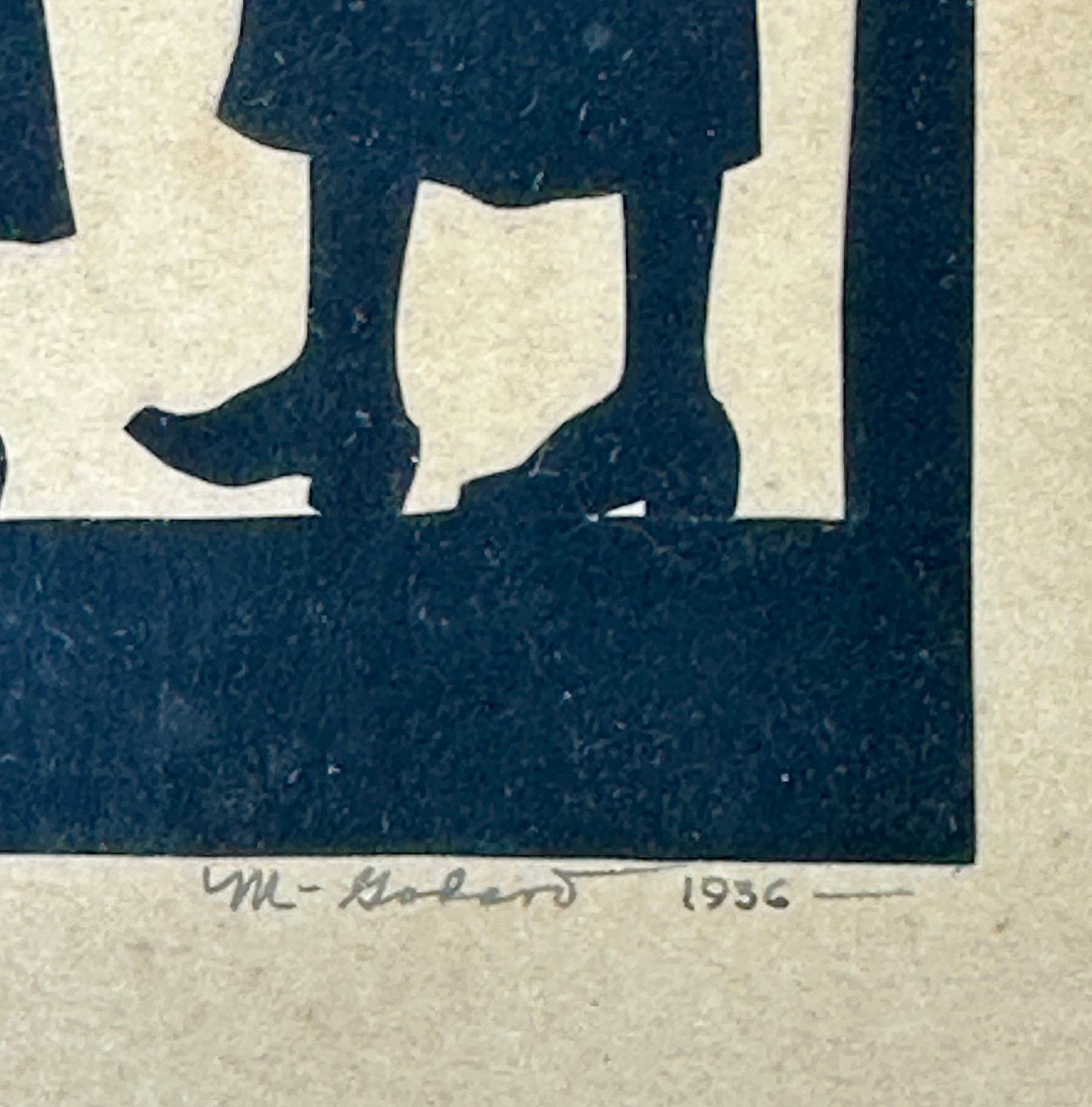 1936 Skeleton Cut Silhouette Portrait Pair - 5