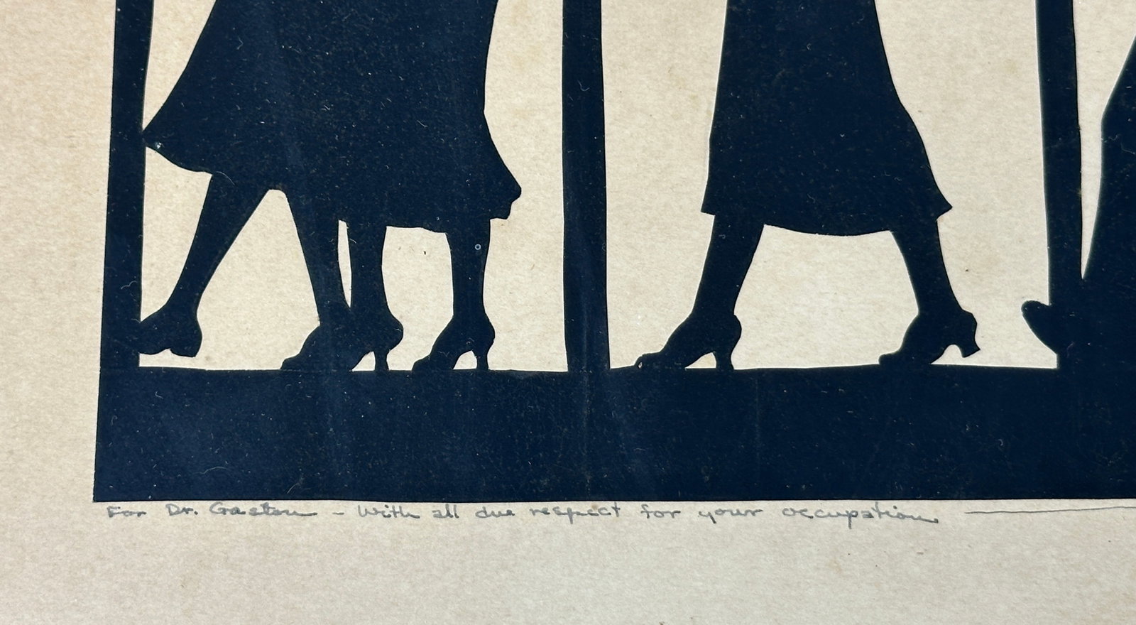 1936 Skeleton Cut Silhouette Portrait Pair - 6