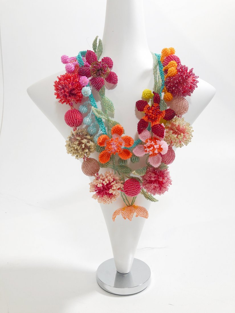 A Collection of 3 Hand-Beaded Necklaces (1 of 10)