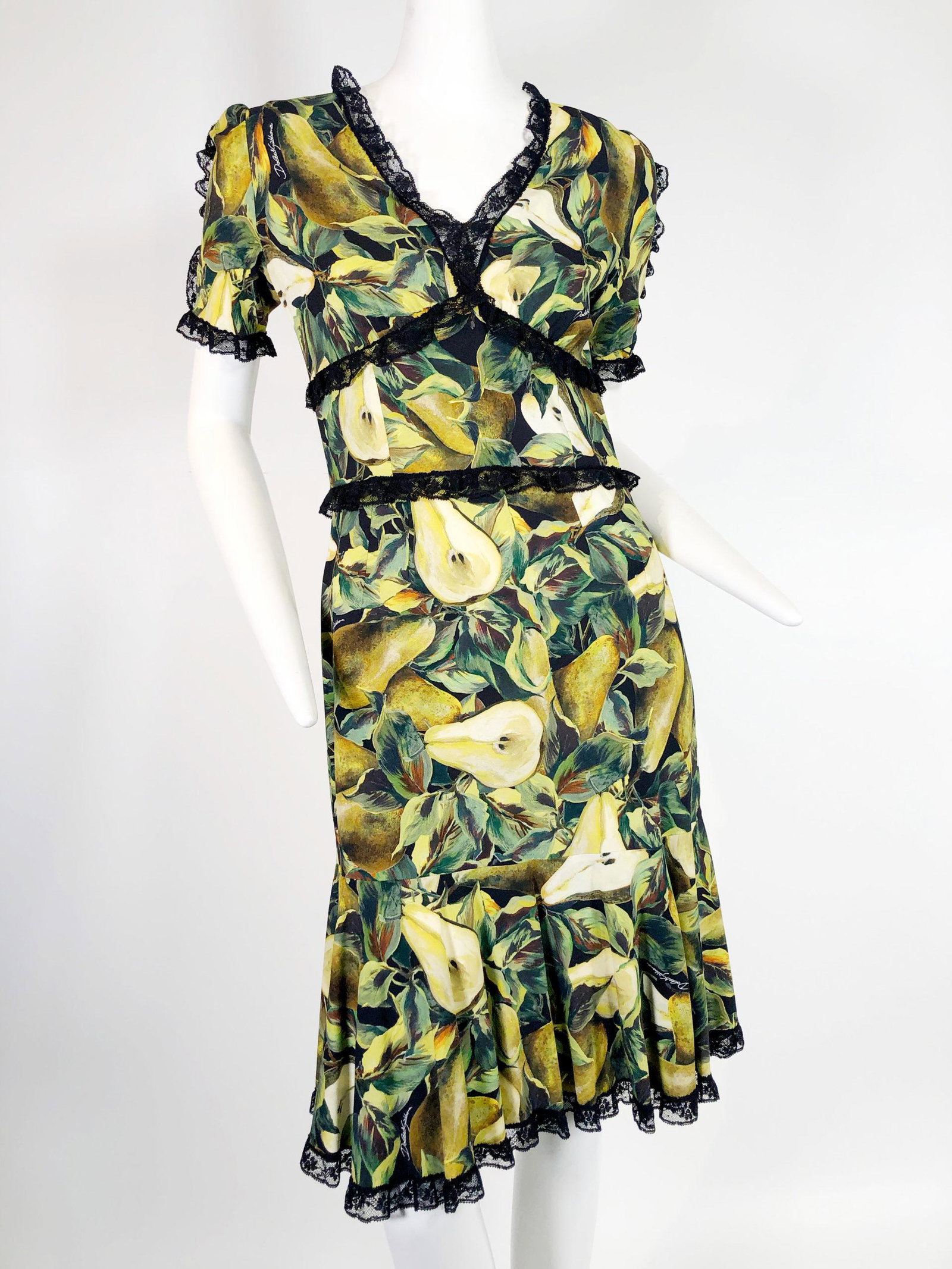 Dolce & Gabbana 40s-Style Pear Print Dress (1 of 6)