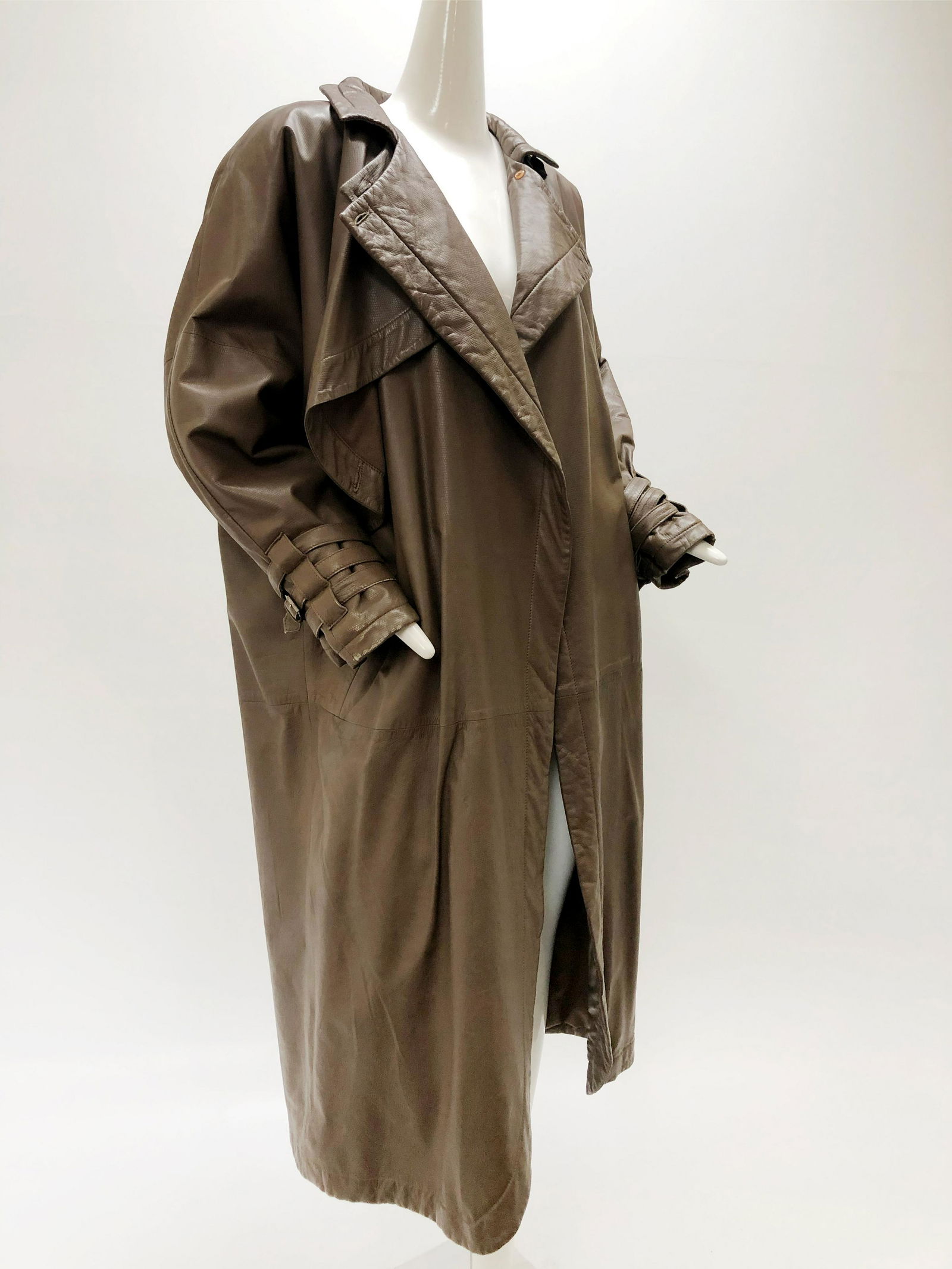 1980 Full Length Leather Coat (1 of 7)