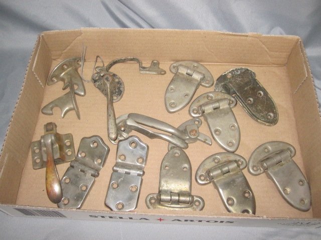 Selection of Antique Ice Box Hardware: Wear with age.