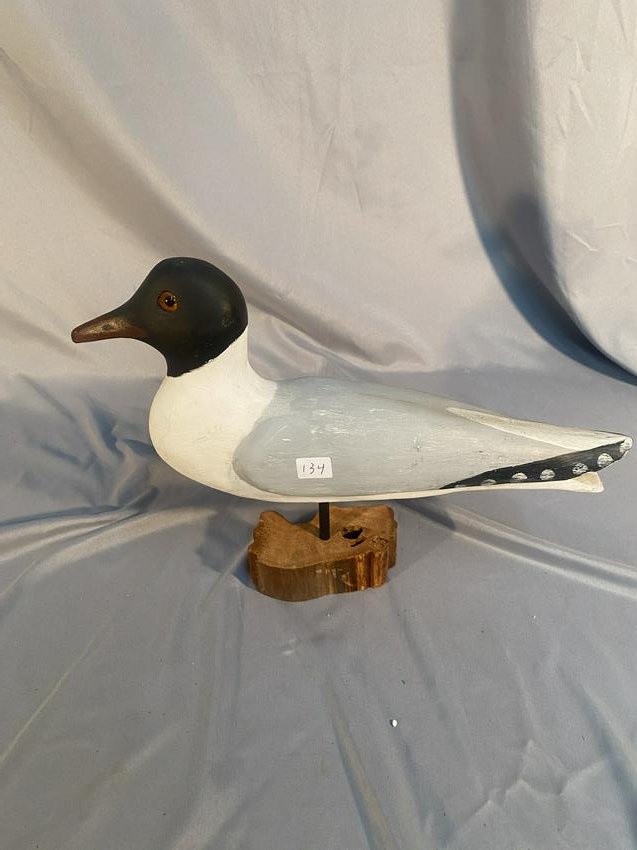 Signed Shore Bird: Signed Bob Booth Chincoteague, Va. 14"Wx10-1/4"H. Good condition.