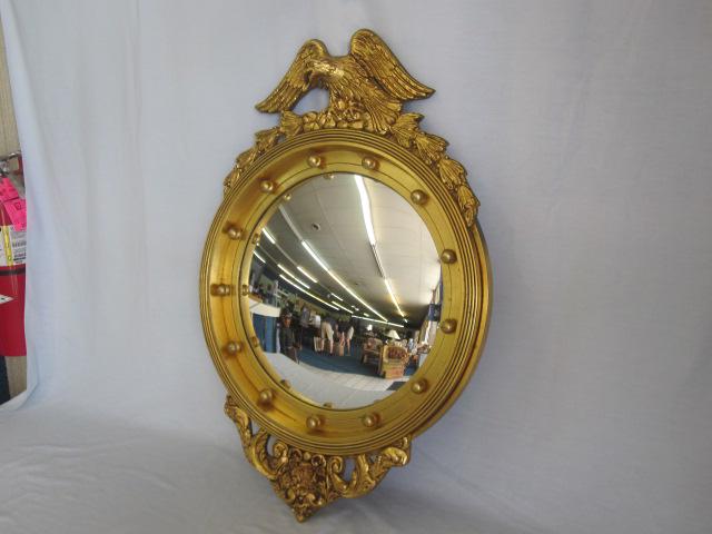 Vintage Convex Mirror: Mirror in very good condition and measures 24"W x 35:H