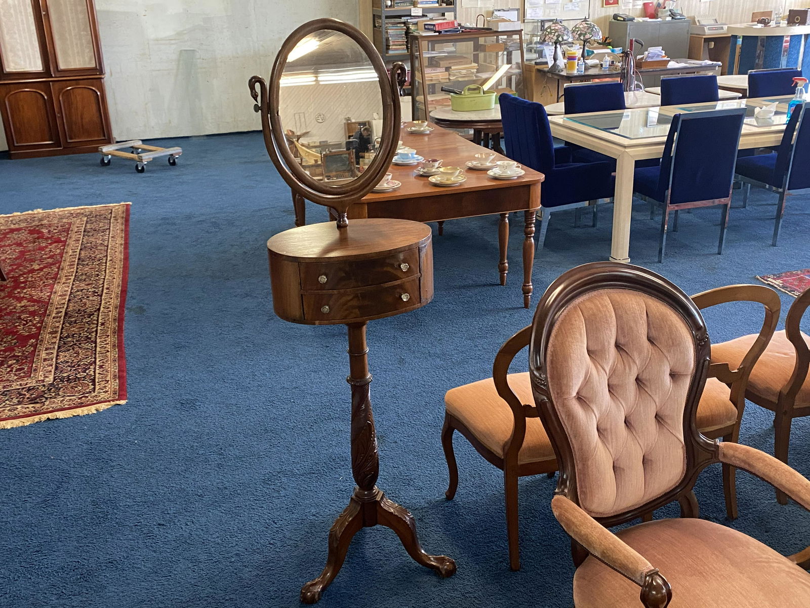 Early Carved Shaving Stand (1 of 7)