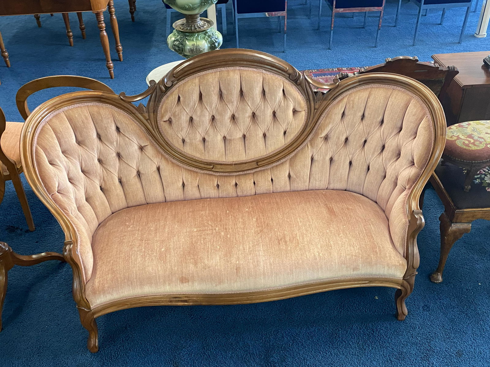 Victorian Carved Sofa (1 of 2)