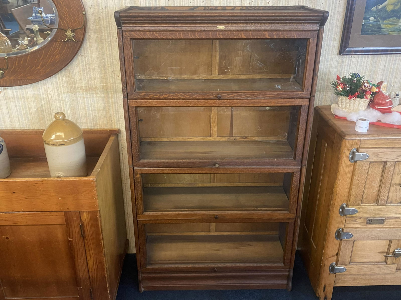 Oak Lundstrom Four Stack Bookcase (1 of 4)