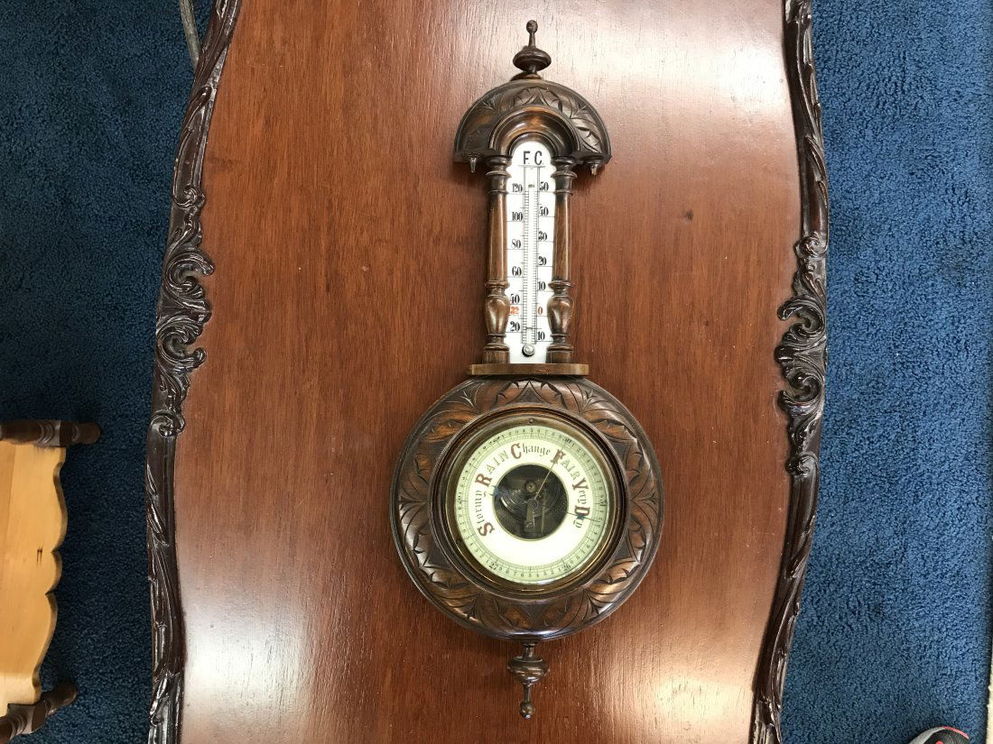 Antique Walnut Barometer (1 of 4)