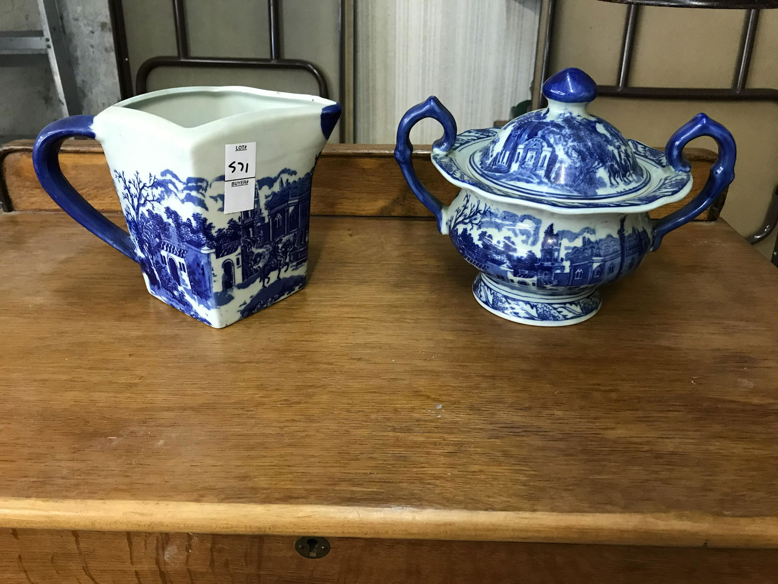 Two Pieces Flow Blue Ironstone (1 of 2)