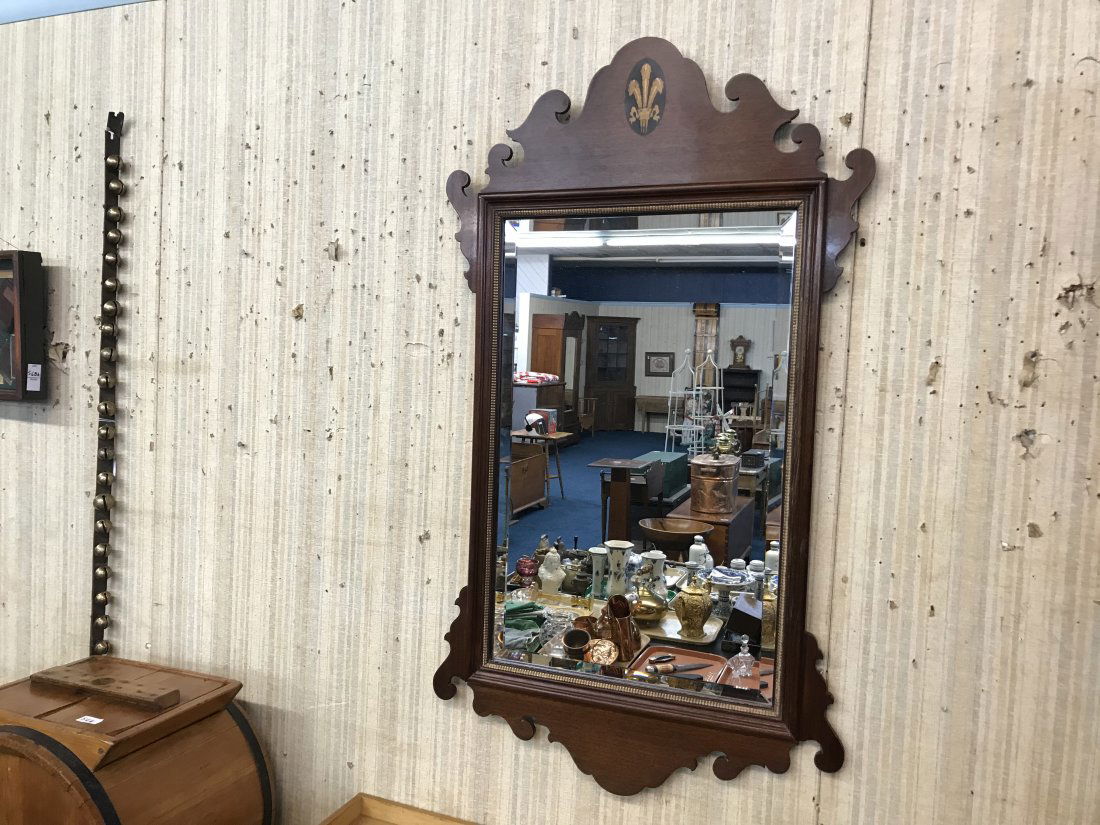 Chippendale Style Mirror w/ Inlay (1 of 2)