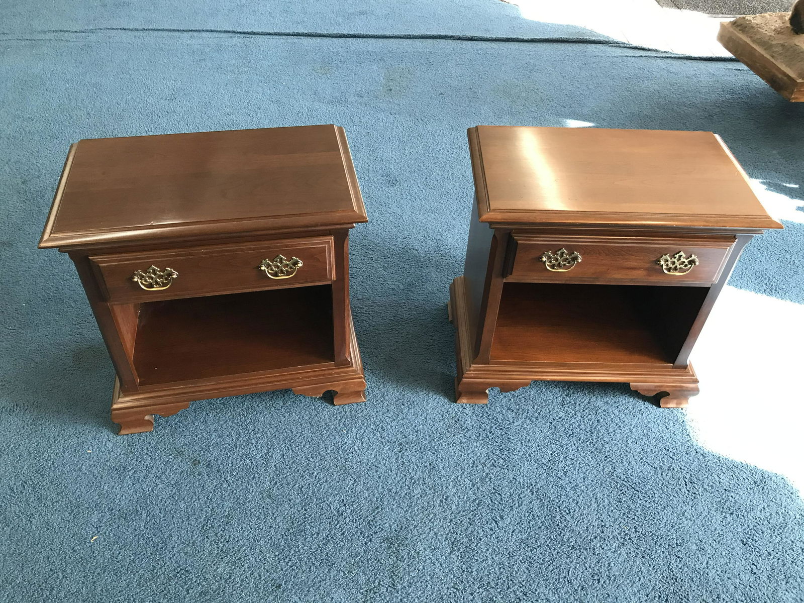 Pair of Jamestown Sterling Solid cherry Night Stands (1 of 2)