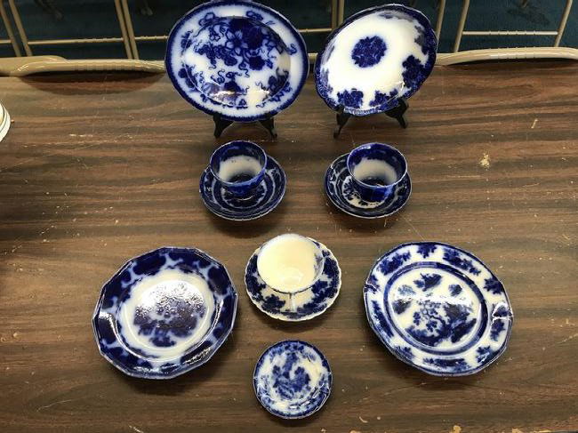 12 Pieces of Antique Flow Blue China (1 of 3)