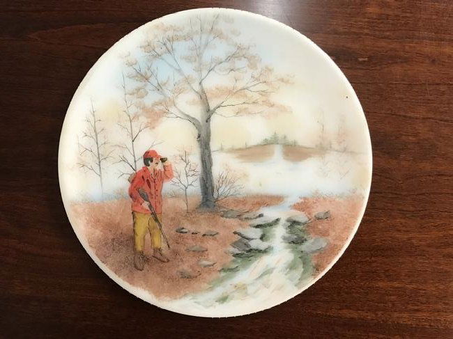 Artist Signed Fenton Plate (1 of 2)