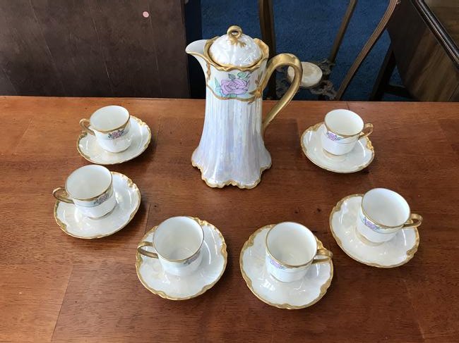 Haviland Limoges Pearlized Deco Tea Set (1 of 3)