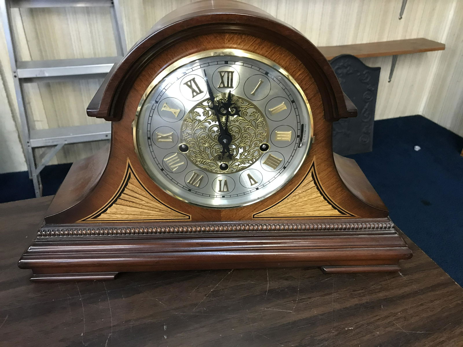 Fanch Inlay Mantle Clock (1 of 2)