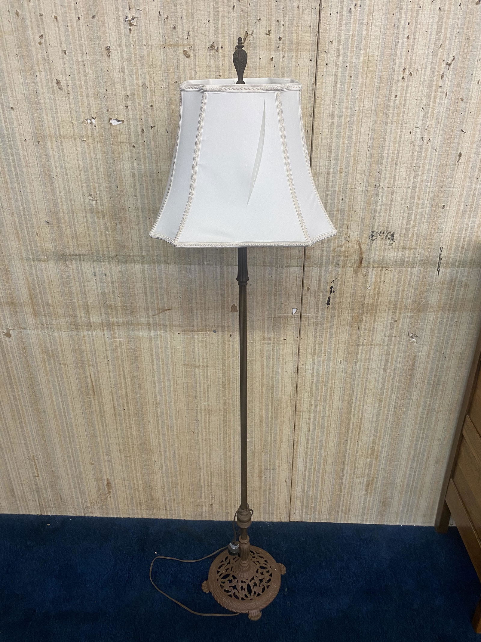 Antique Brass & Cast Iron Floor Lamp (1 of 3)