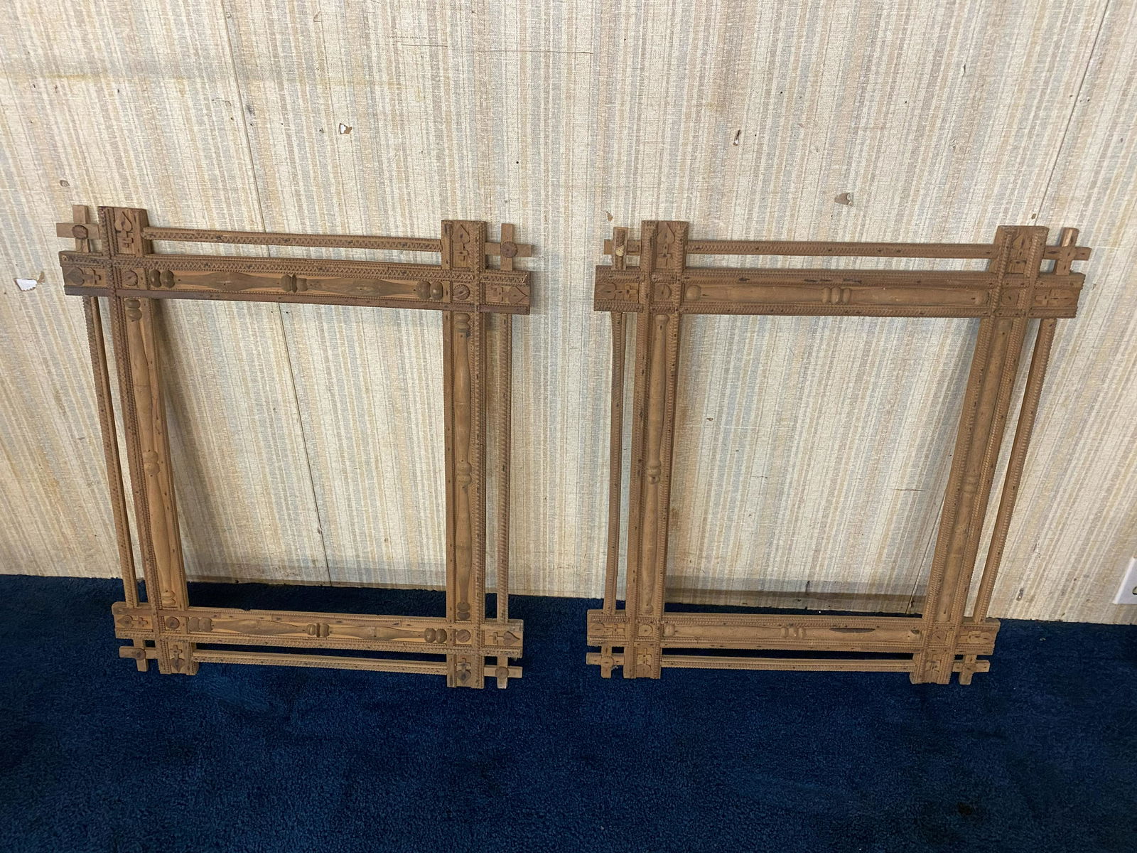 Pair of Tramp Art Frames (1 of 2)