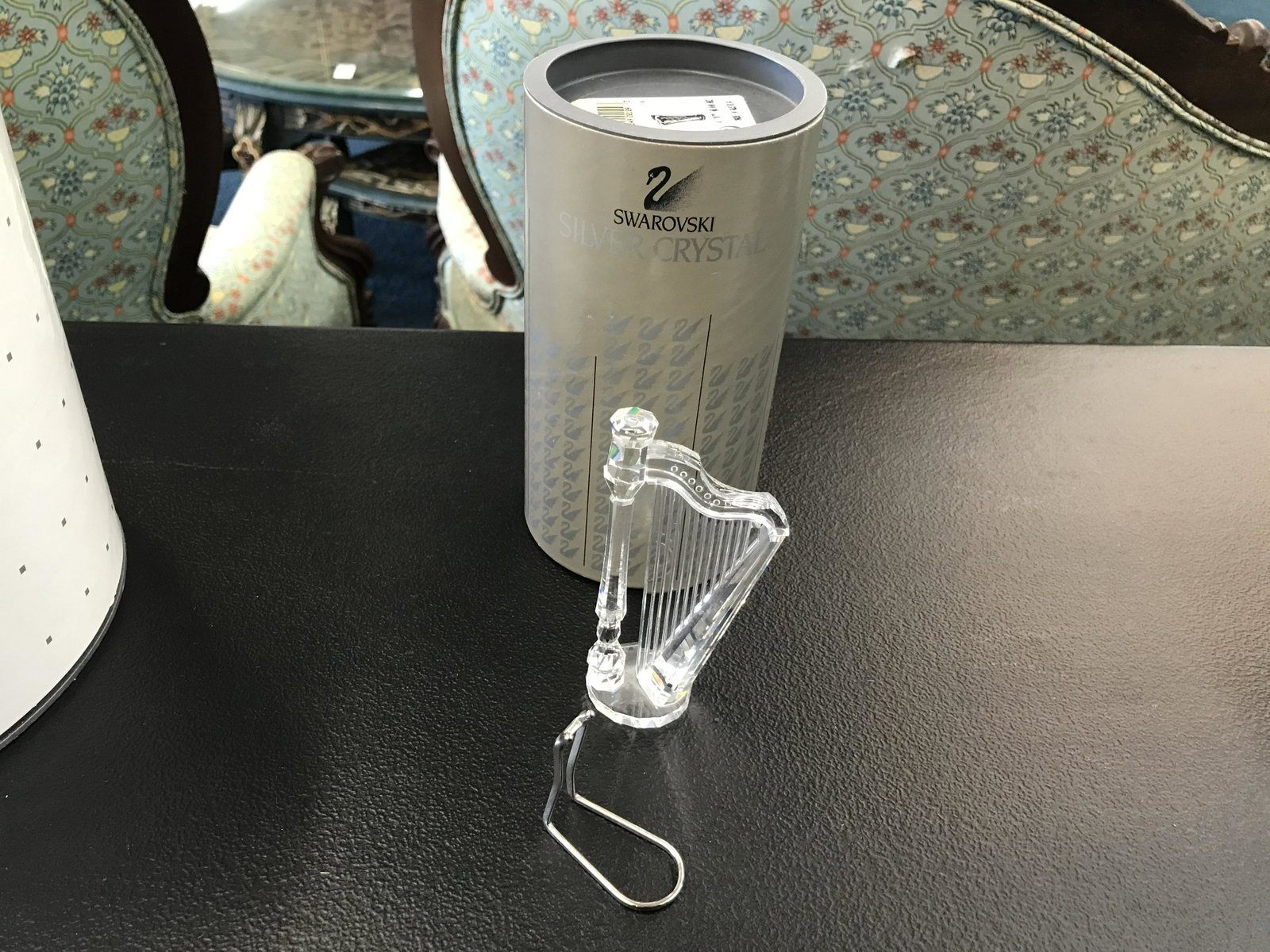 Swarovski Harp With Stand: 4" H
