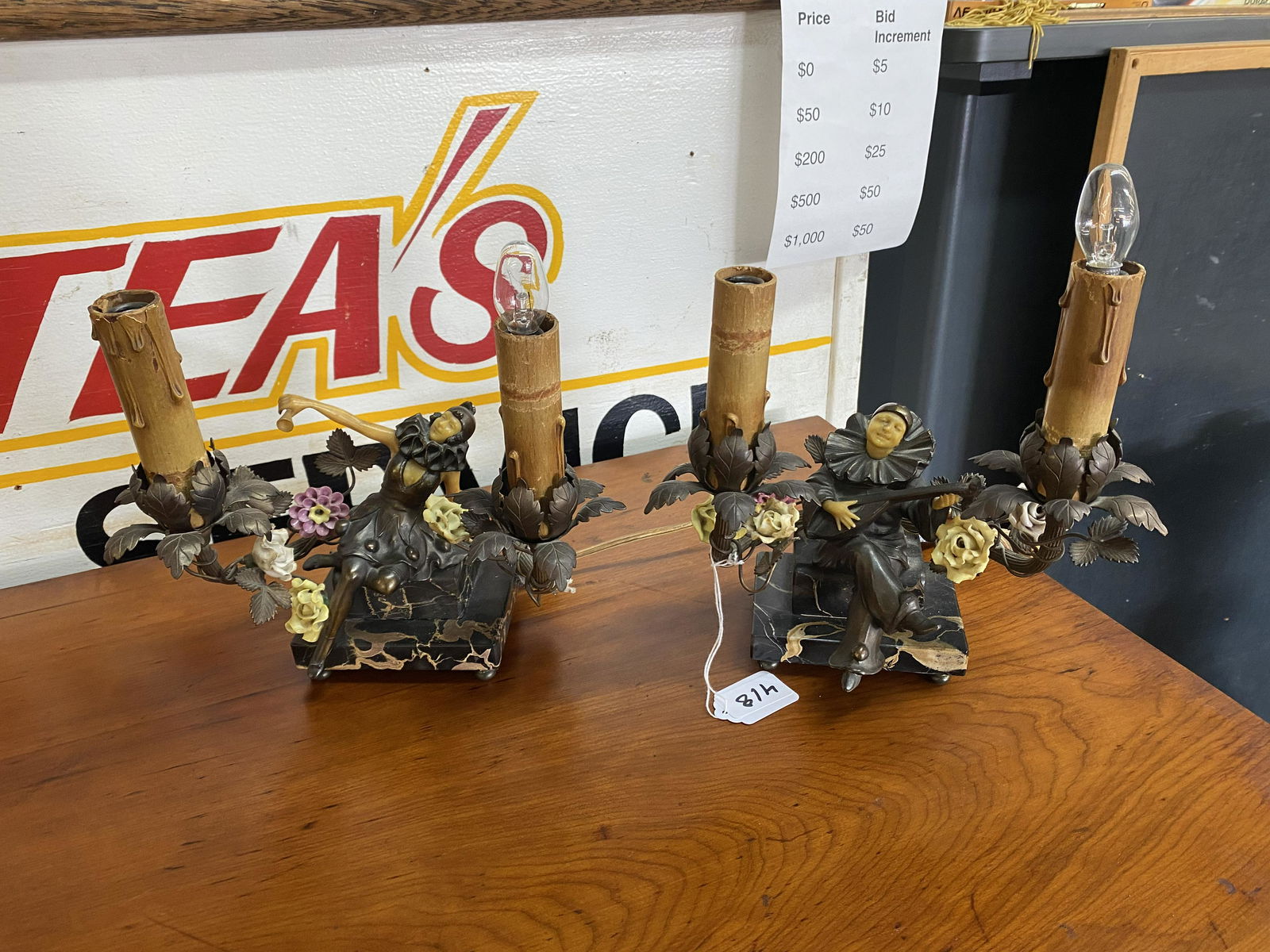 Pair of Bronze Jester Lamp (1 of 3)