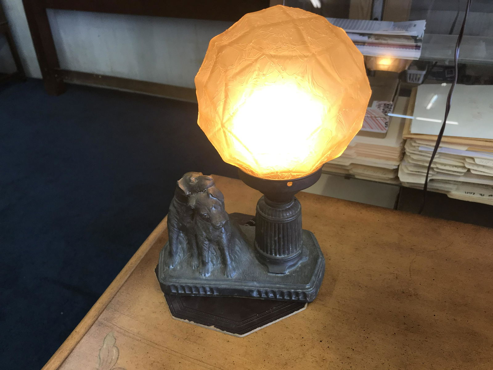 Art Deco Dog Lamp (1 of 2)