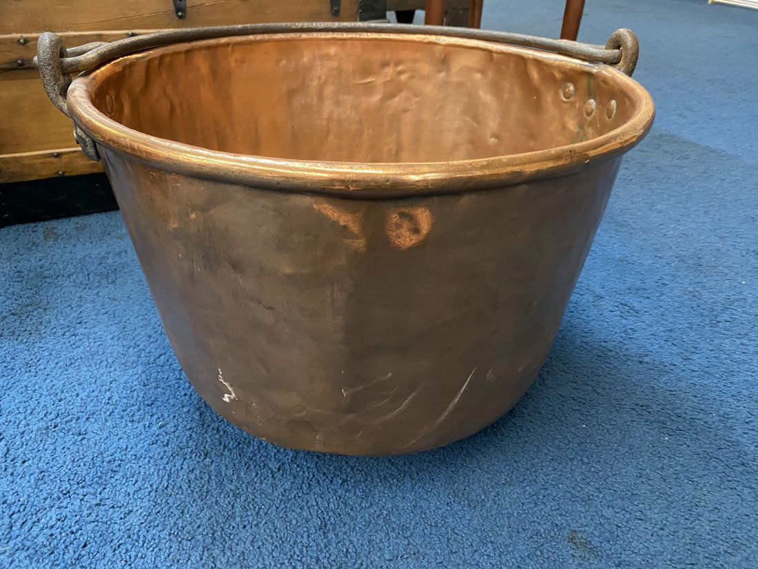 Antique Dovetailed Copper Apple Butter Kettle (1 of 4)