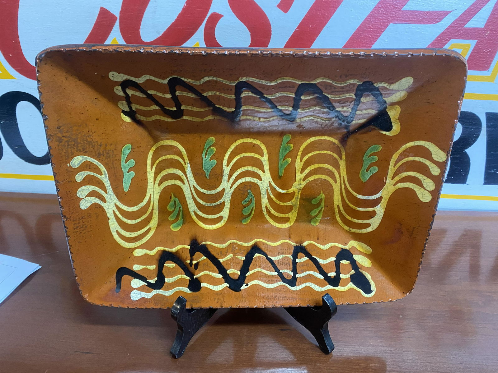 Turtlecreek Potters Redware Tray (1 of 2)