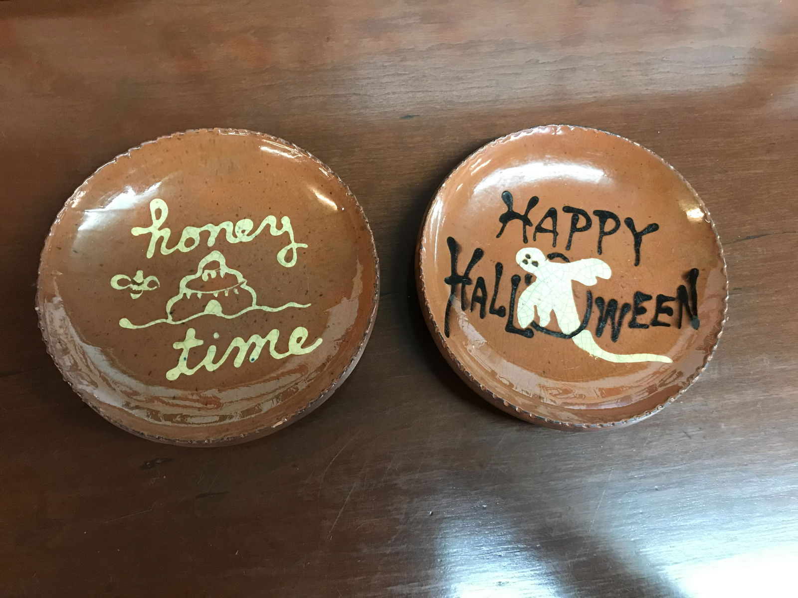 Two Turtlecreek Potters Redware Plates (1 of 2)