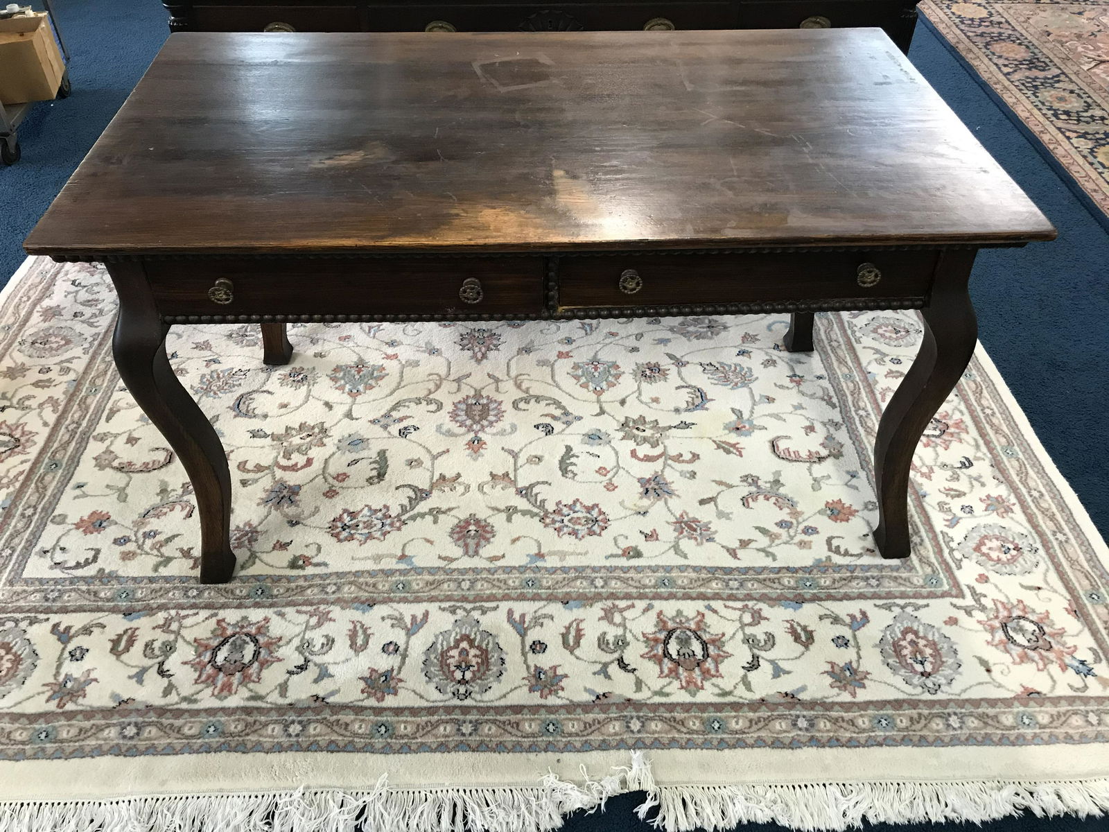 Antique Oak Writing Table (1 of 3)