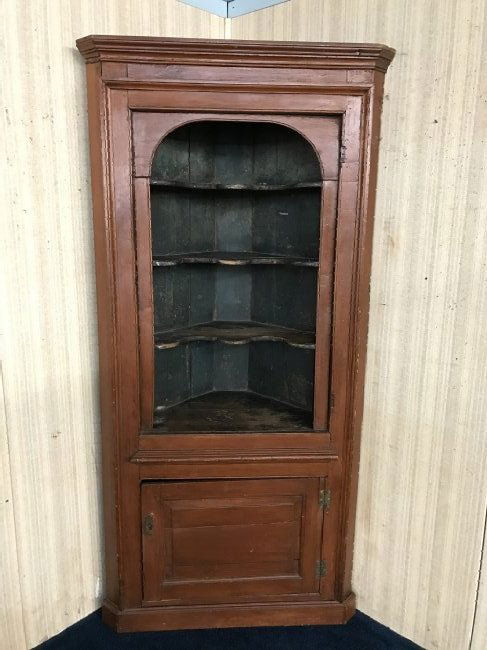 Early Walnut Corner Cupboard w/ Butterfly Shelves (1 of 4)