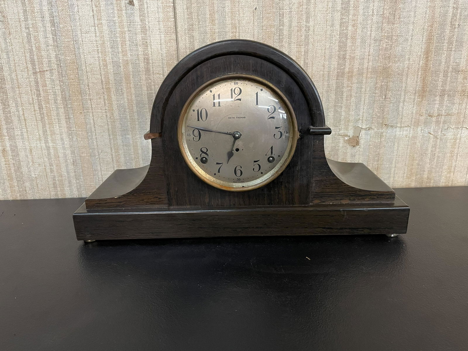 Seth Thomas Mantle Clock: Movement 89. 16" X 9".