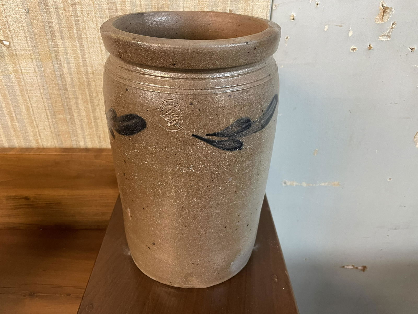 Peter Herrmann Stoneware Crock w/ Blue (1 of 6)