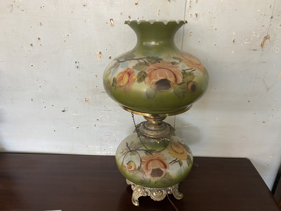 Gone with the Wind Lamp: Measures 26"H X 12"W and is in working order