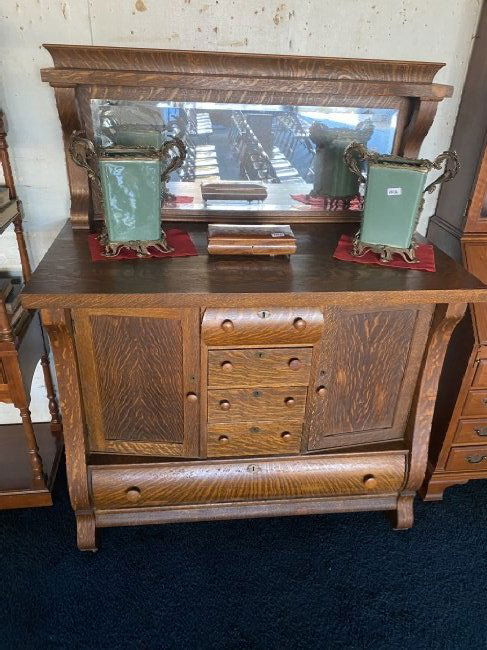Antique Oak Sideboard (1 of 6)