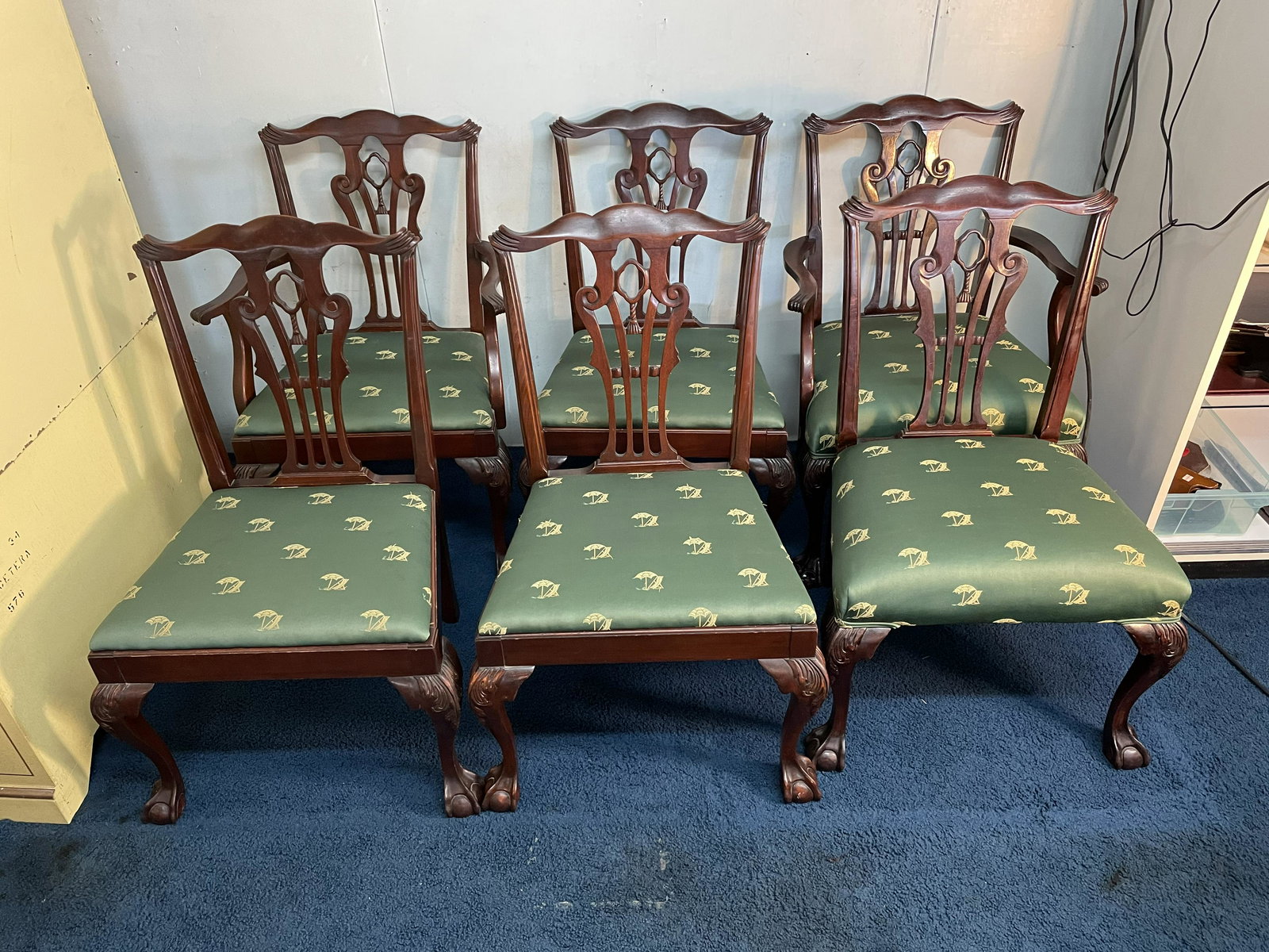 Set of Six Chippendale Chairs (1 of 3)