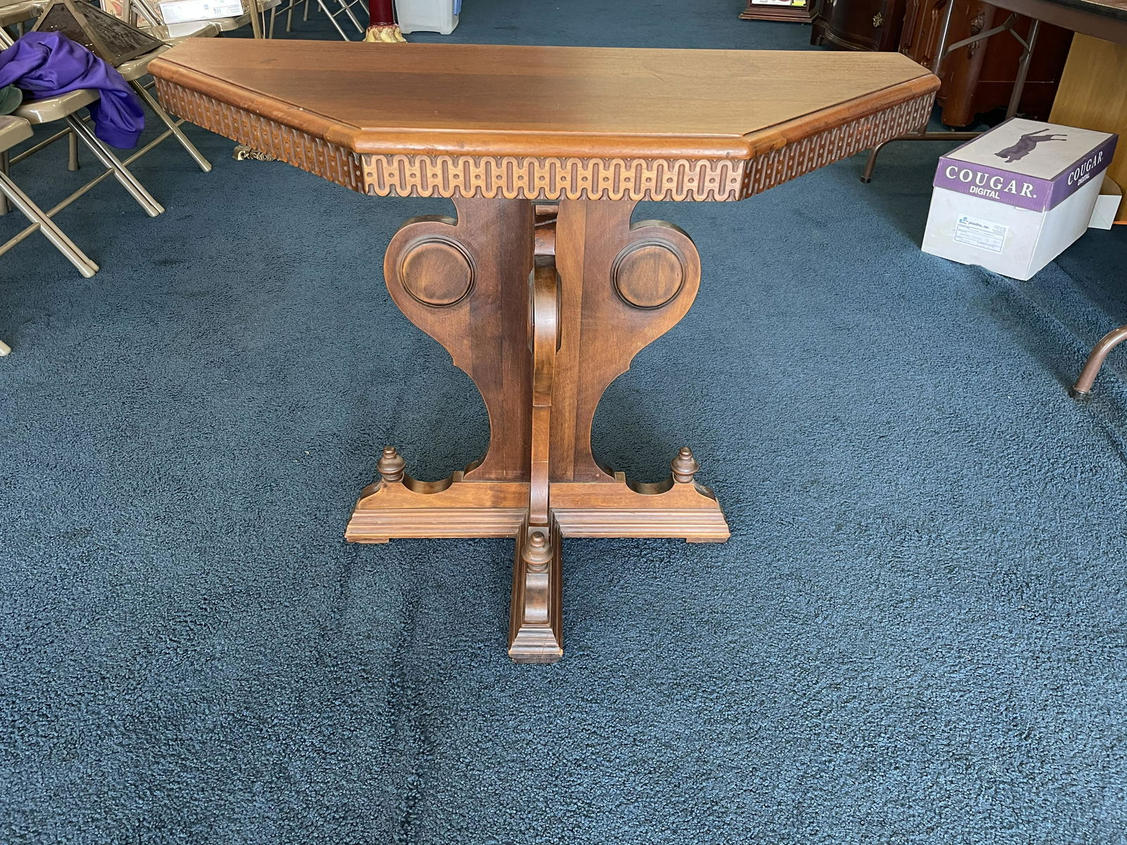 Depression Era Carved Stand (1 of 2)