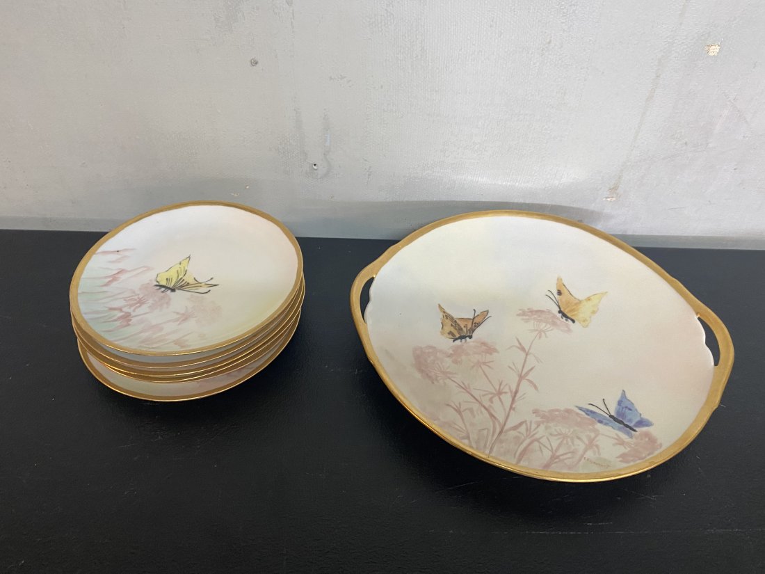 Seven Piece Limoes Hand Painted Cake Set (1 of 3)