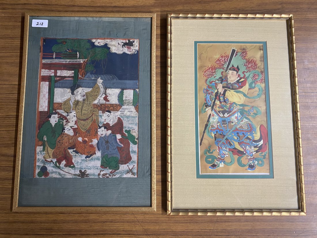 Two Asian Serigraphs on Silk (1 of 3)