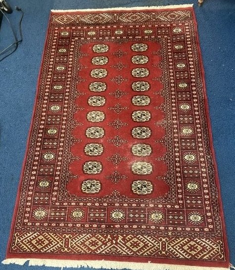 Vintage Handmade Bokhara Oriental Carpet (1 of 5)