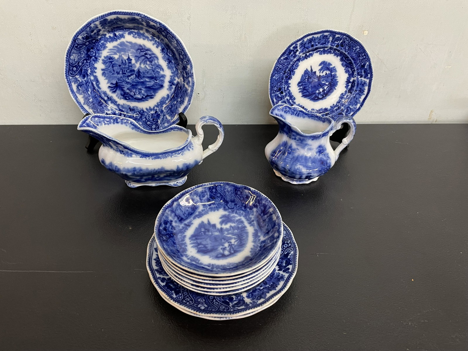 12 Pieces of Antique Flow Blue China (1 of 3)